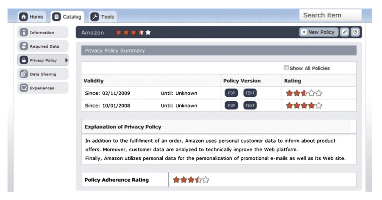 Privacy policy summary <a href="#section3">[3]</a>.