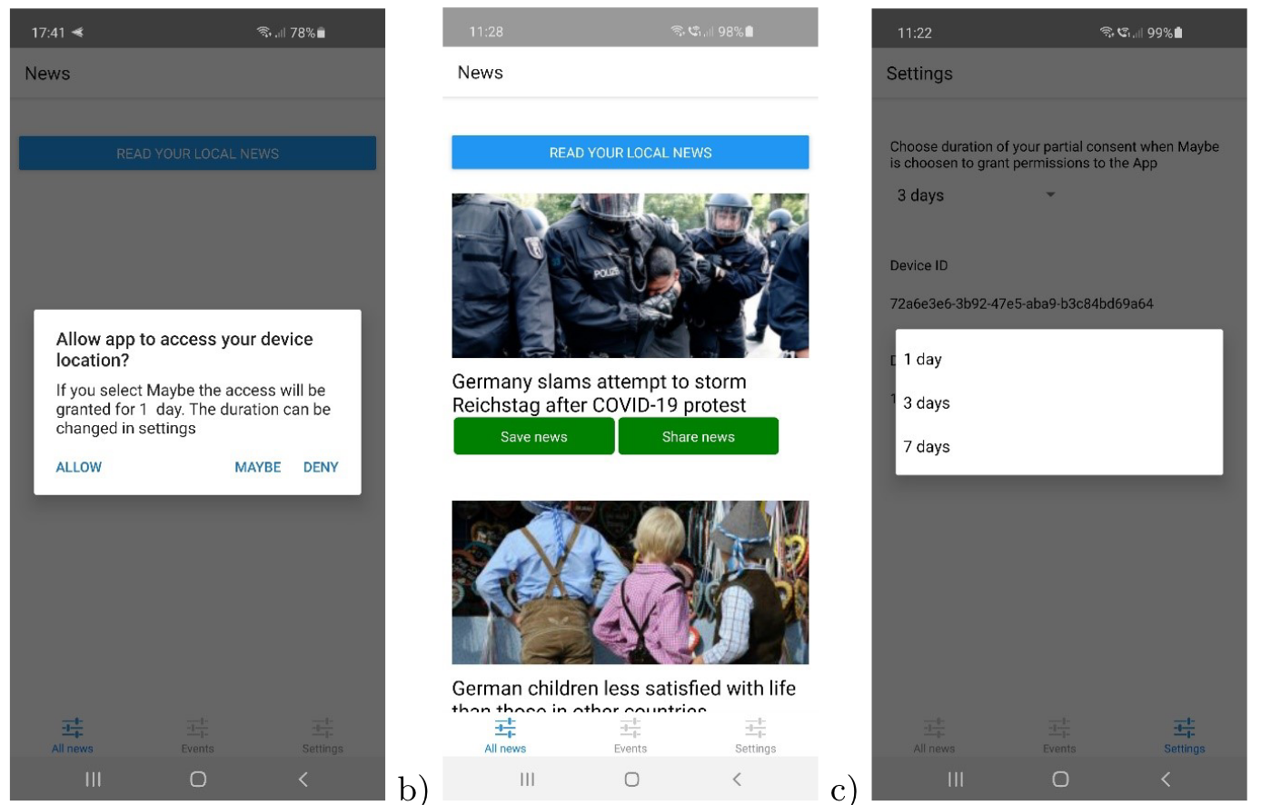 Interface of the prototype app using partial consent <a href="#section2">[2]</a>.