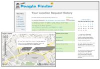 Captura de tela da interface do protótipo do PeopleFinder para feedback e localização <a href="#section11">[11]</a>.