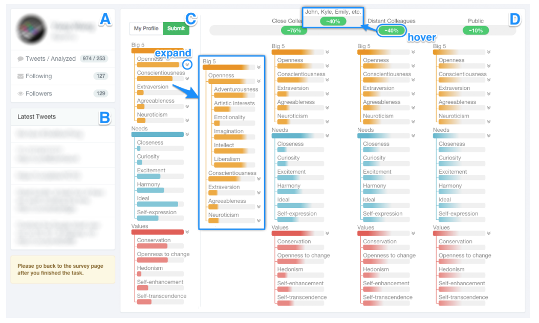 Capturas de tela da interface do VeilMe <a href="#section21">[21]</a>.